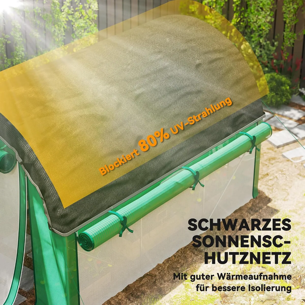 Gewächshaus 3 x 2 x 2 m Foliengewächshaus mit 6 Fenster… — Ansicht 3