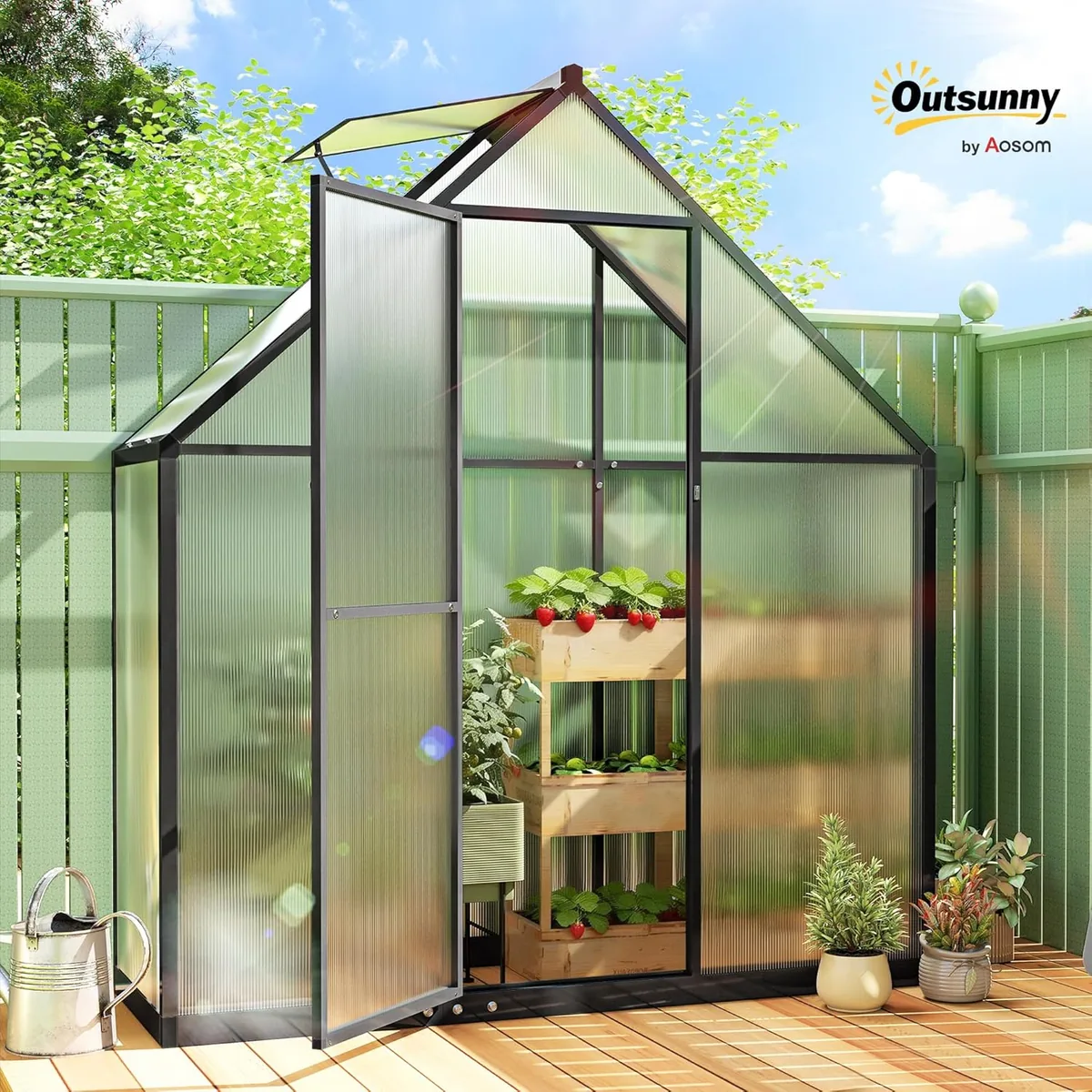 Gewächshaus aus Aluminium und Polycarbonat, Gewächshaus… — Ansicht 2