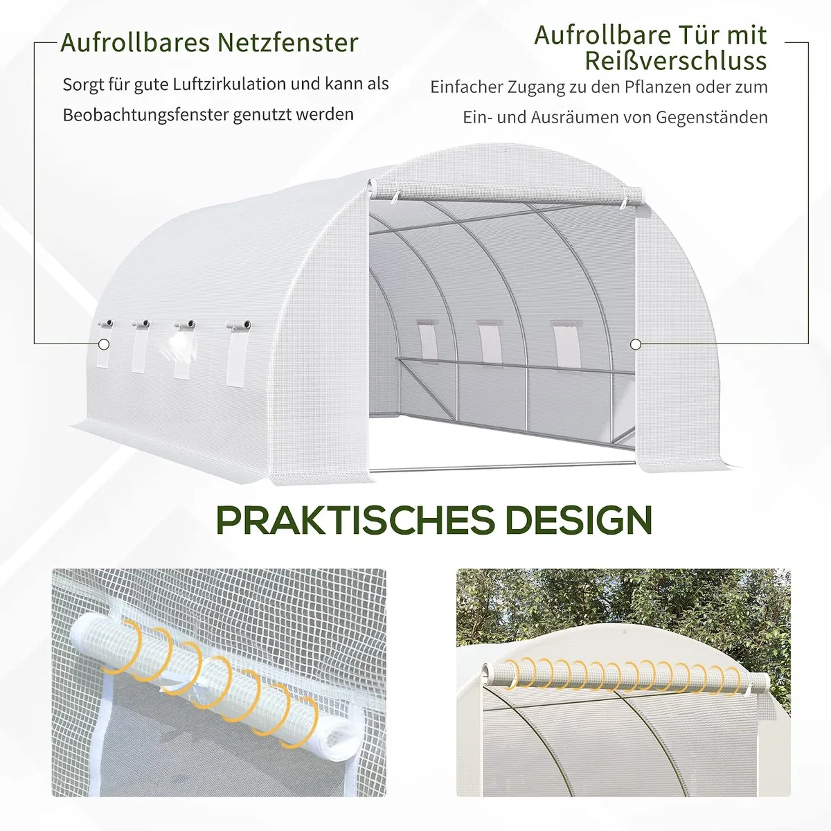 Gewächshaus Foliengewächshaus Treibhaus Pflanzenhaus… — Ansicht 3