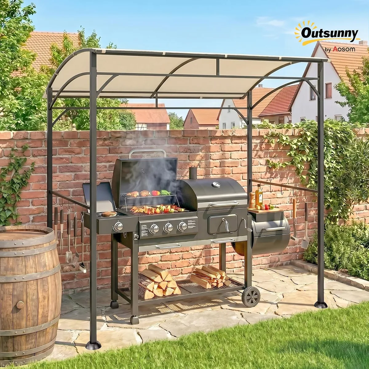 Grillpavillon 215 x 150 x 220 cm Wasserabweisend… — Ansicht 2