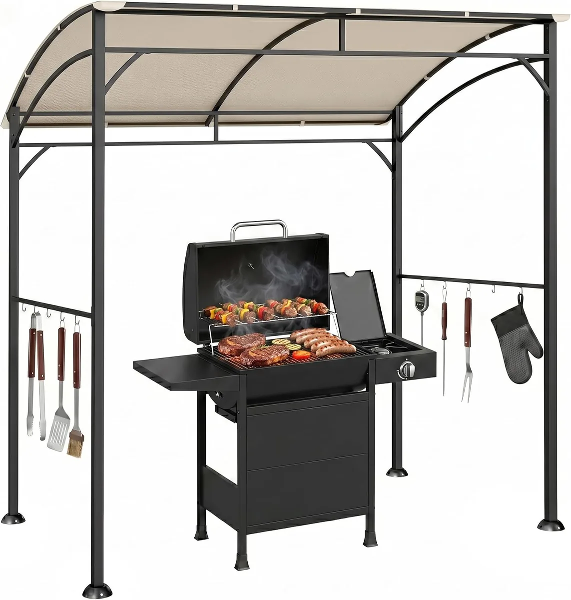 Grillpavillon 215 x 150 x 220 cm Wasserabweisend…