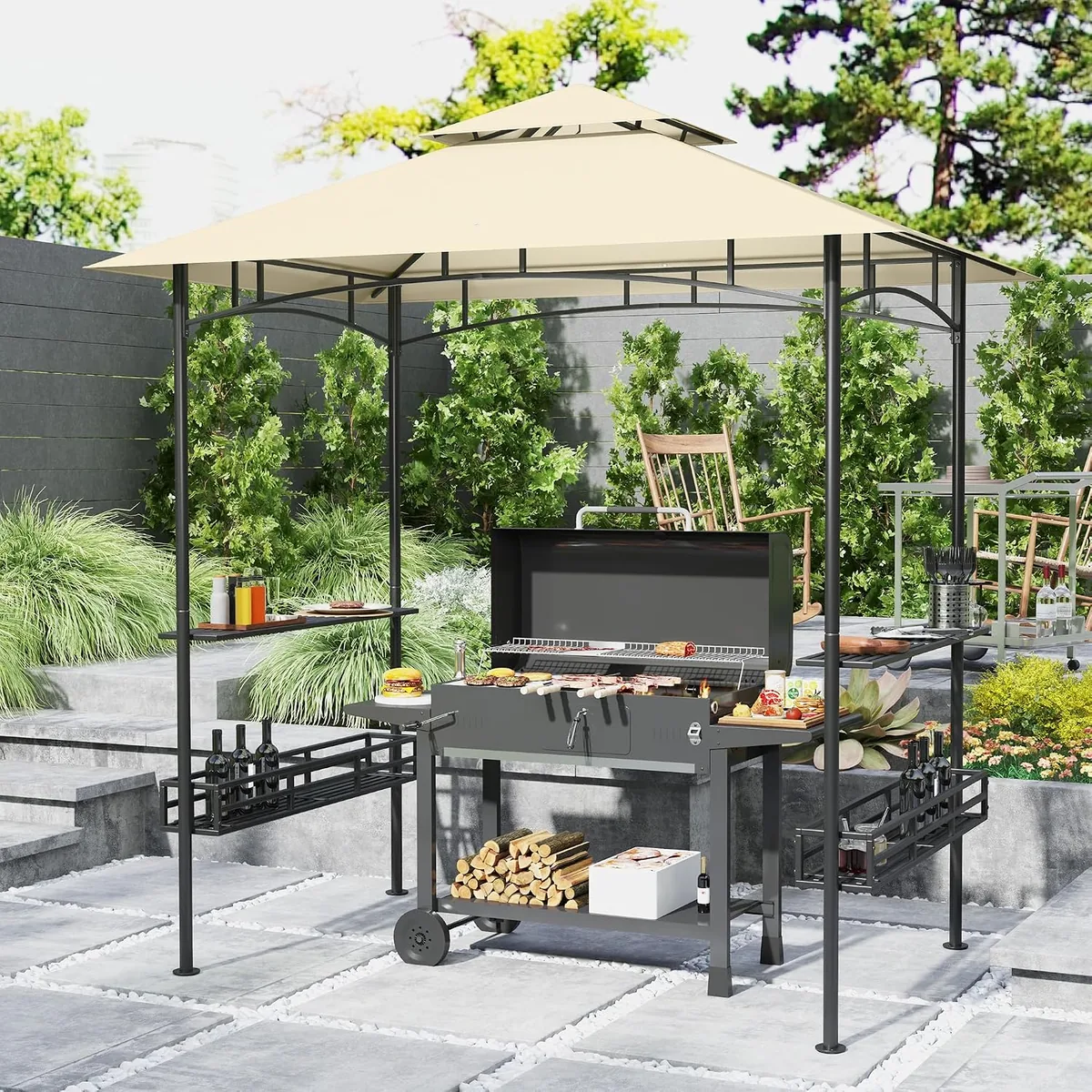 Grillpavillon 240 x 150 x 257 cm wasserdicht flammhemmend… — Ansicht 2