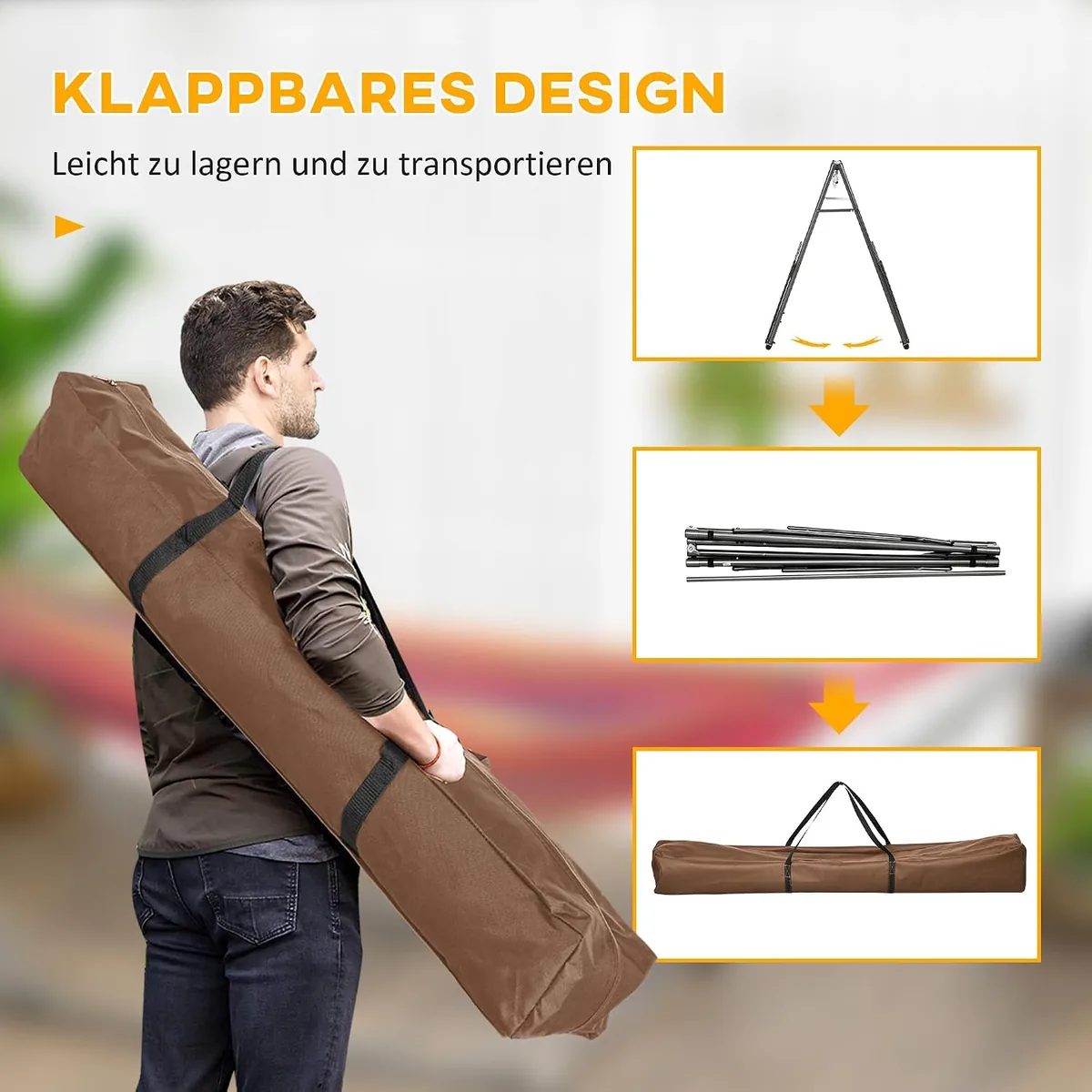 Hängemattengestell für Hängematte, Faltbarer 2-in-1… — Ansicht 4