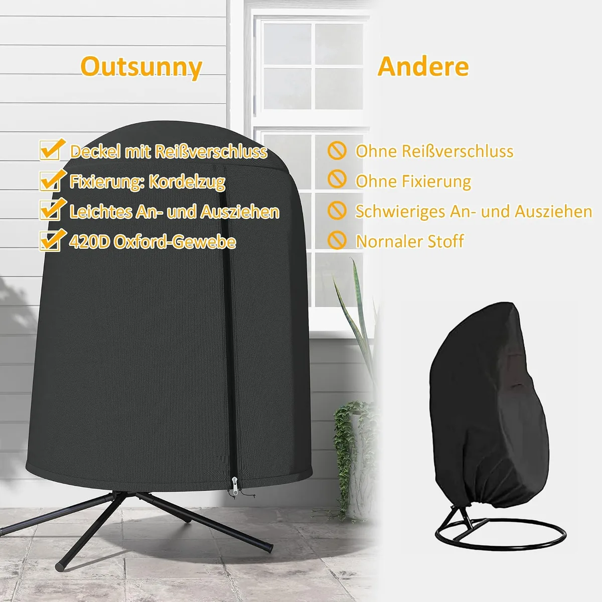 Hängesessel Abdeckung Wasserdicht Winddicht Schutzhülle… — Ansicht 4
