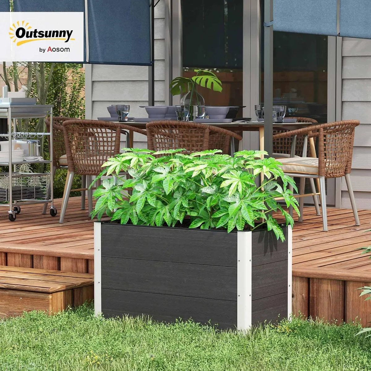 Hochbeet Aluminium, Pflanzbeet Frühbeet Gartenbeet… — Ansicht 2