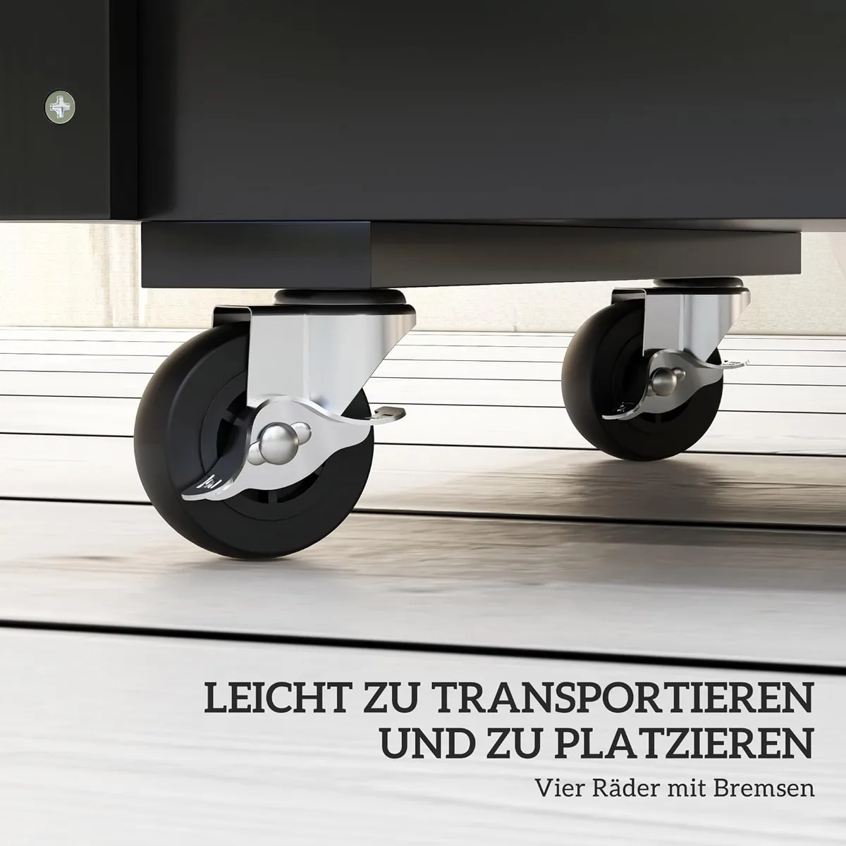 Hochbeet Massivholz, Frühbeet mit Rollen, Pflanzkübel… — Ansicht 4