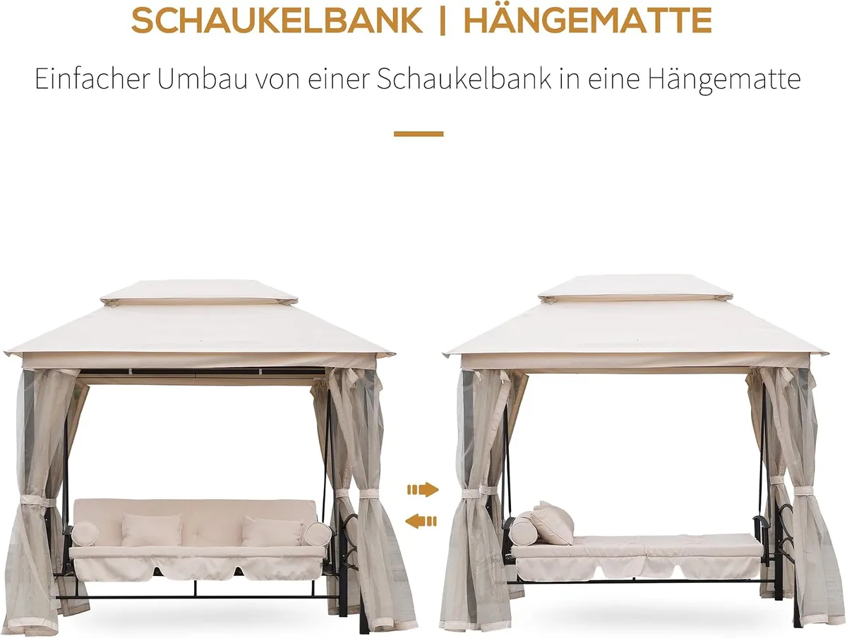 Hollywoodschaukel Gartenschaukel Schaukel mit… — Ansicht 3