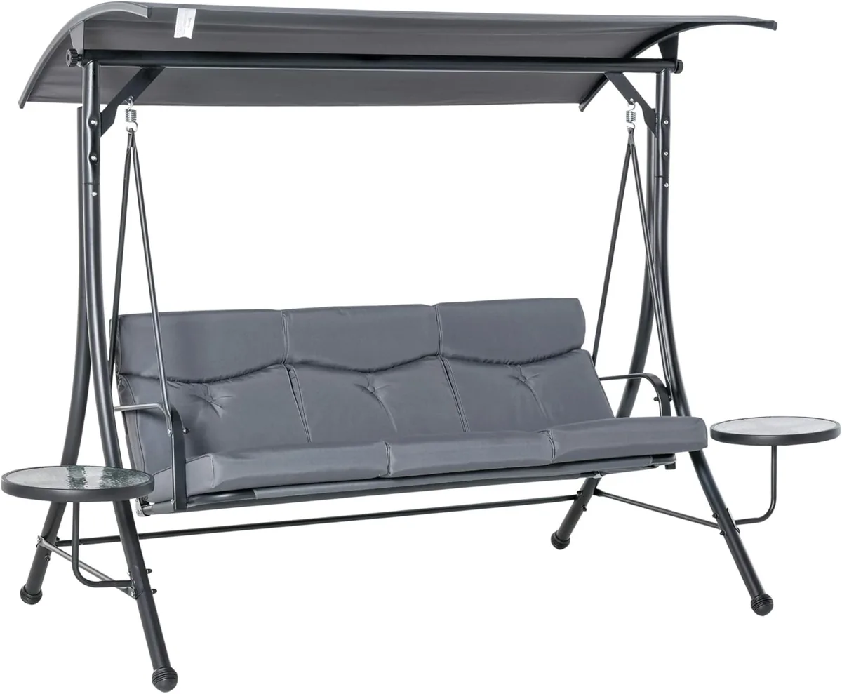 Hollywoodschaukel mit Couchtische, 3-Sitzer…