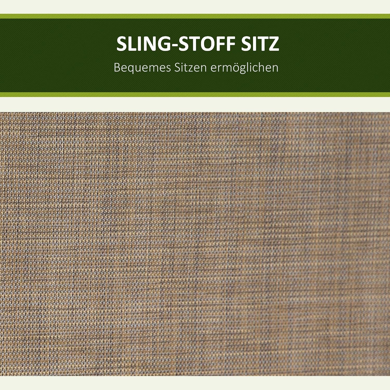 Outsunny Hollywoodschaukel mit Seitentasche, 3-Sitzer Gartenschaukel mit verstellbarem Sonnendach, Schaukelbank belast bis 300kg, für Garten, Terrasse, 196 x 128 x 172 cm, Braun — Ansicht 4