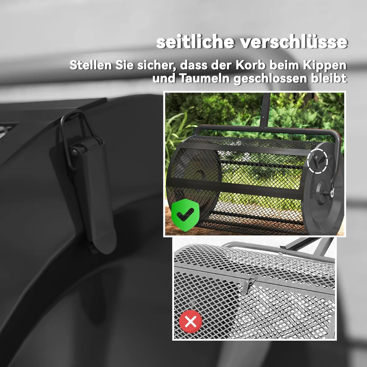 Kompoststreuer 75L 61x40cm Düngerstreuer Rasen Garten… — Ansicht 4