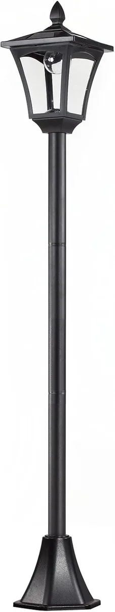 LED Solar Gartenlaterne, Gartenlampe aus Edelstahl 160 cm…