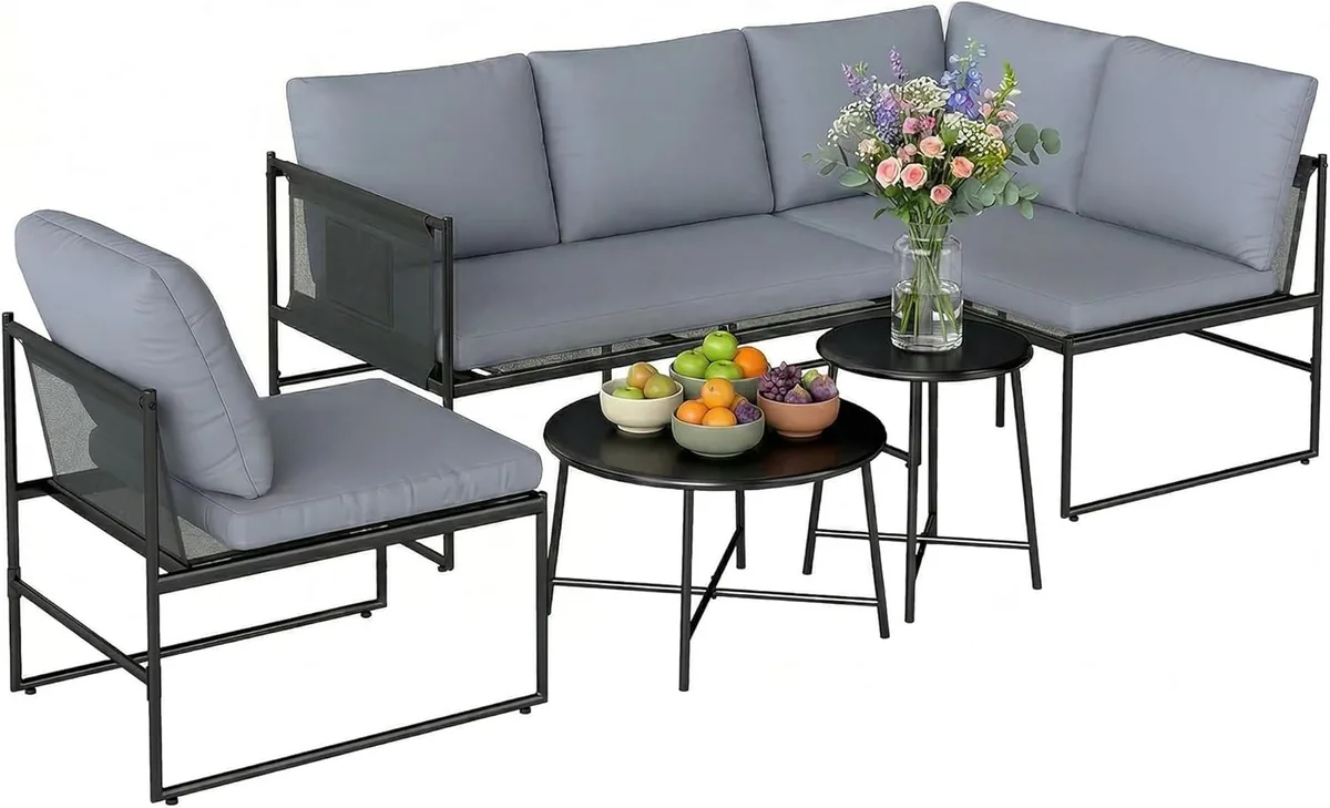 Lounge Gartenmöbel Set 4-5 Personen Gartenlounge Set mit…