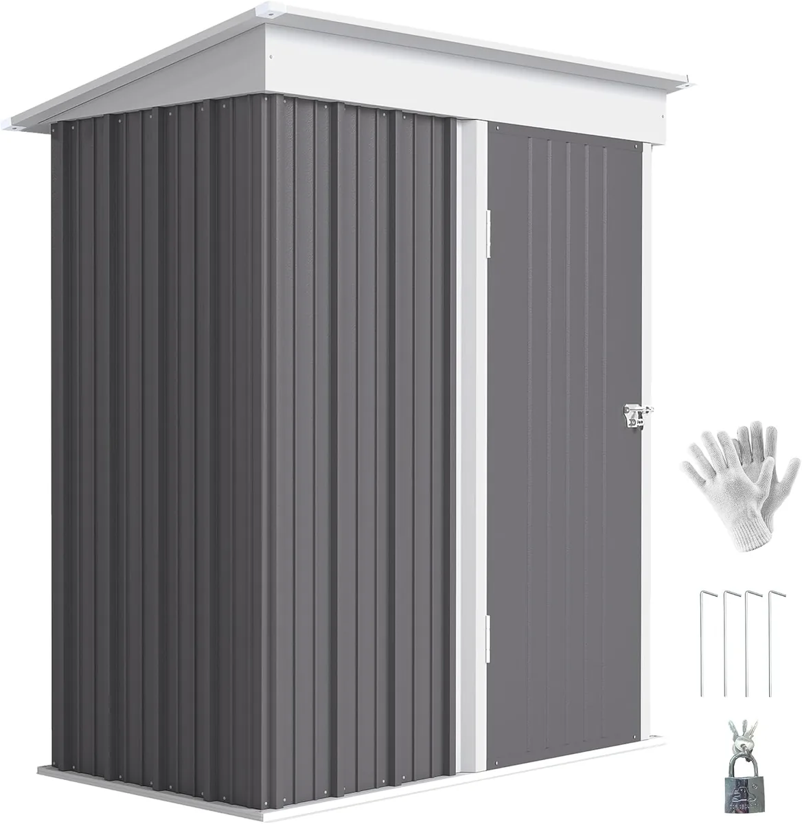 Metall Gerätehaus 1,36m2 161 x 95 x 181cm Geräteschuppen…