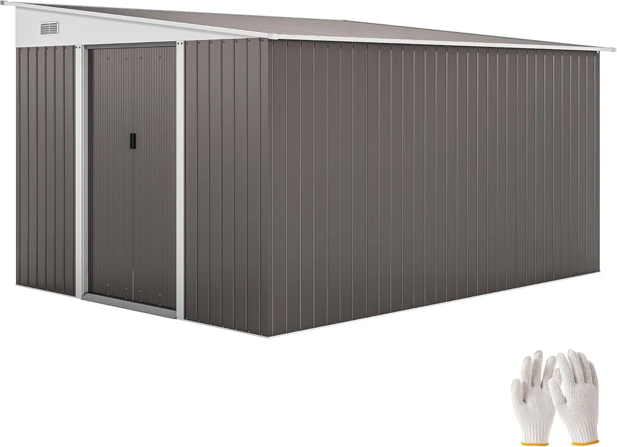 Metall Gerätehaus 19,4m3 280x345x201cm Geräteschuppen mit…