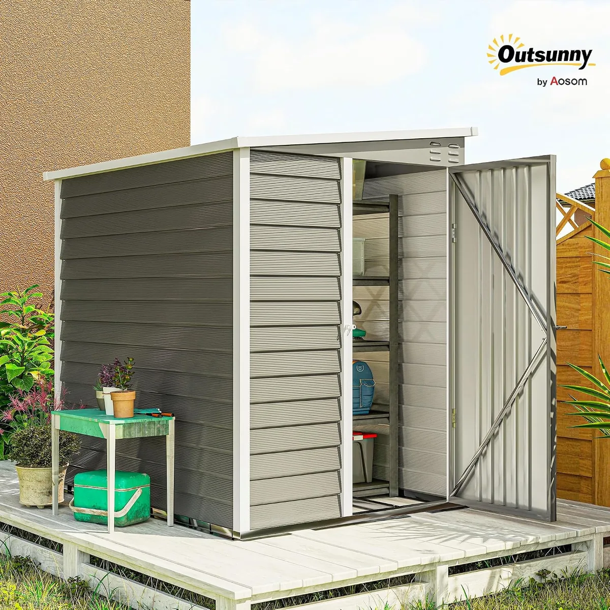 Metall Gerätehaus 2,3m2 142x184x181cm wetterfestes… — Ansicht 2