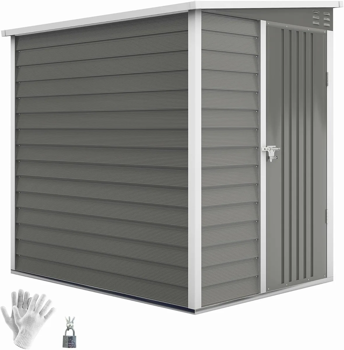 Metall Gerätehaus 2,3m2 142x184x181cm wetterfestes…