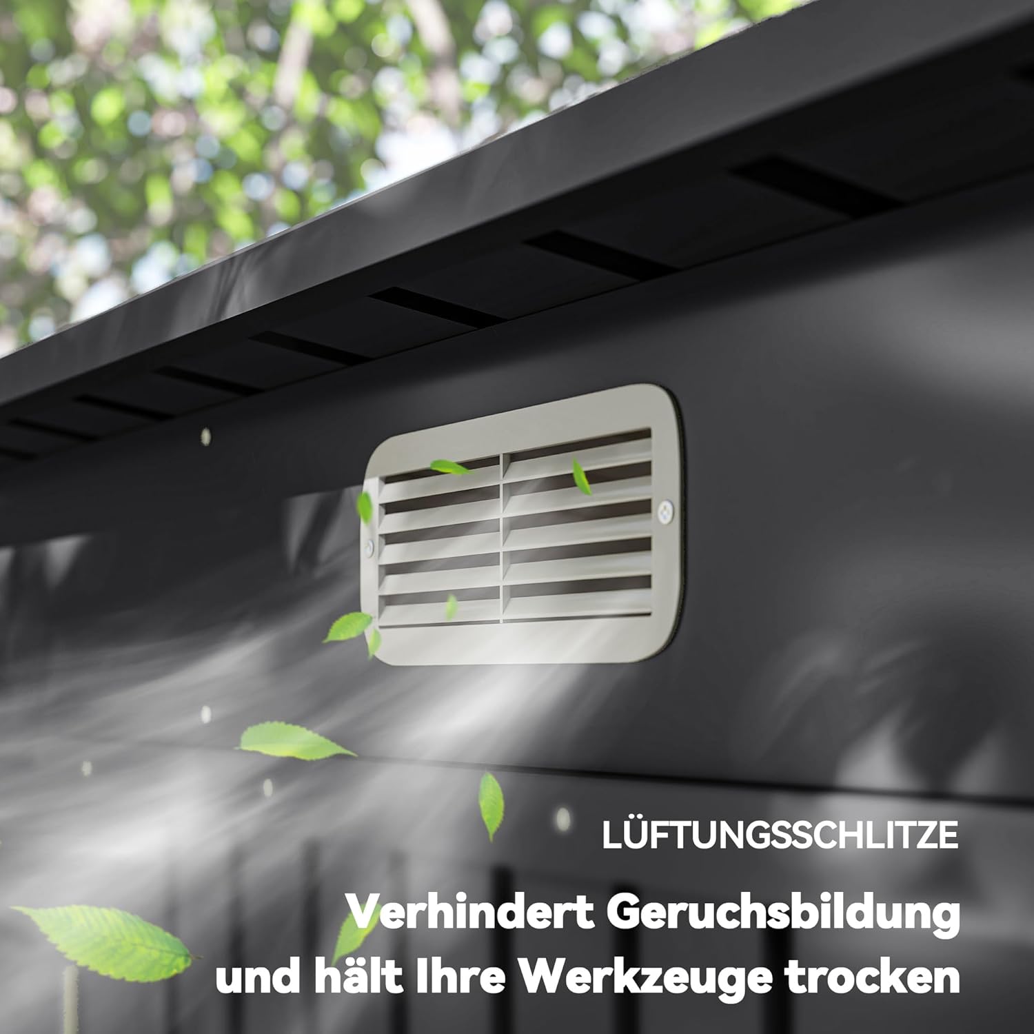 Outsunny Metall Gerätehaus 2,7 m2 249x121x183cm Geräteschuppen mit Pultdach Abschließbarer Doppeltür Fenster Gartenhaus Outdoor Garten Schuppen Schrank für Hinterhof Außenbereich Grau — Ansicht 6