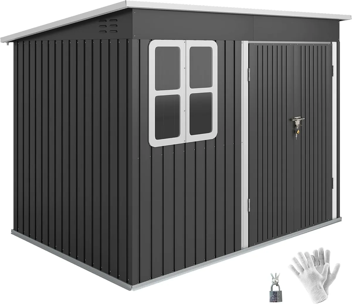 Metall Gerätehaus 4,13 m2 Geräteschuppen mit Fenster…