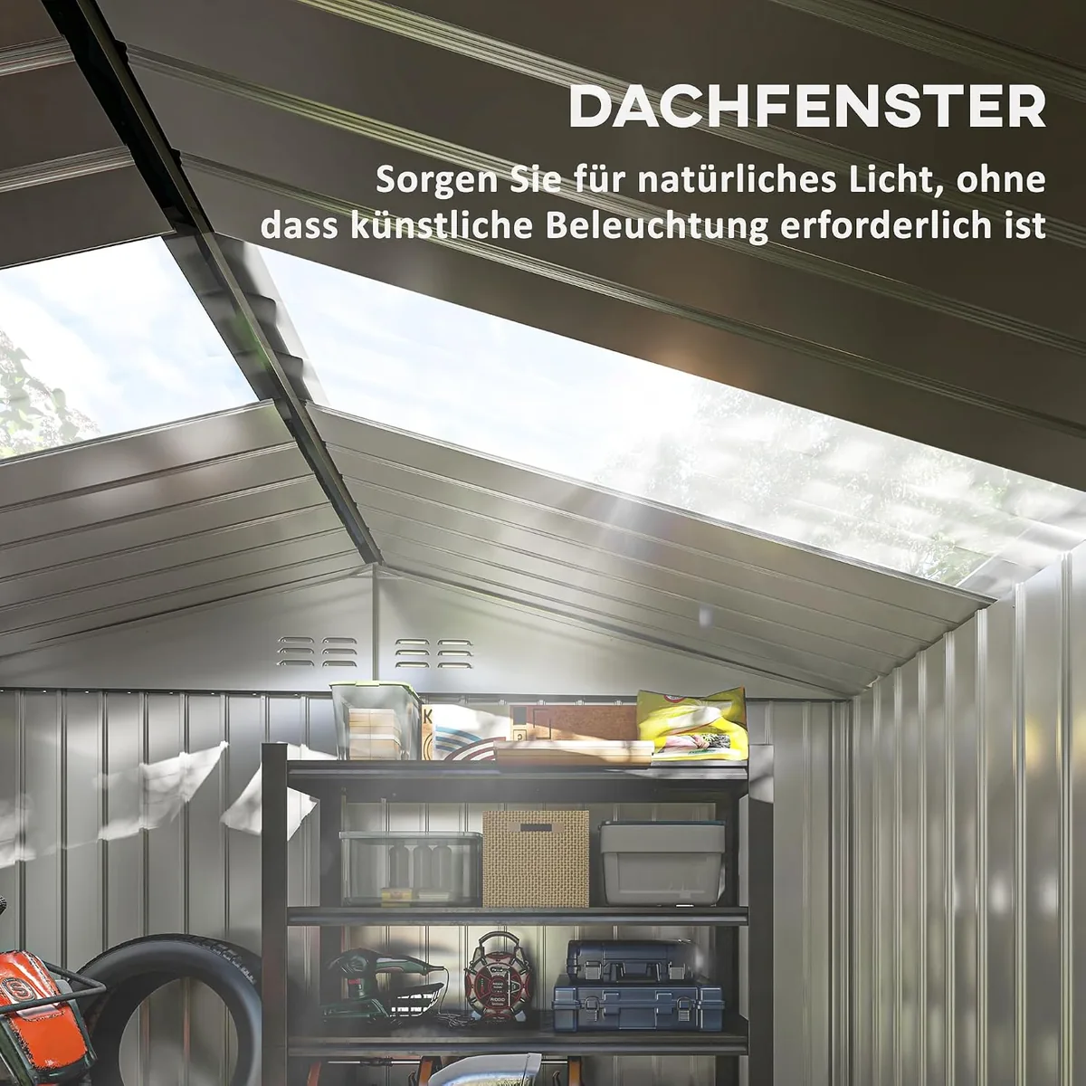 Metall Gerätehaus 4,9 m2, Gartenhaus mit Satteldach… — Ansicht 3