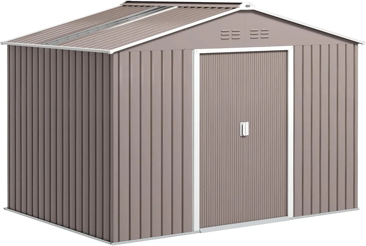 Metall Gerätehaus 4,9 m2, Gartenhaus mit Satteldach…