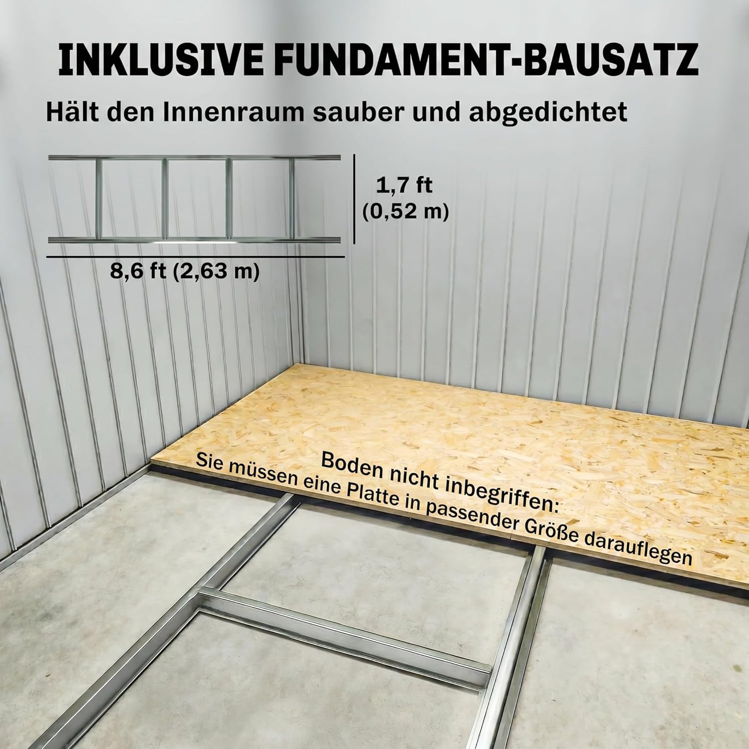 Outsunny Metall Gerätehaus 6,3m3 280x130x172cm Geräteschuppen mit Pultdach Schiebetür wetterfest Gartenhaus Outdoor Garten Schuppen Schrank für Hinterhof Außenbereich Anthrazit, Dunkelgrau — Ansicht 5