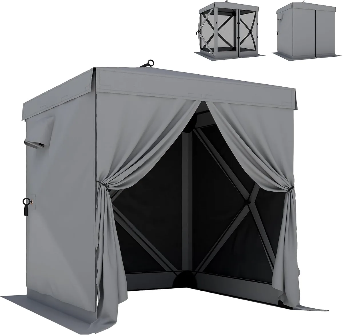 Pavillon 1,85x1,85m Wasserdicht Stabil Winterfest Pop-up…