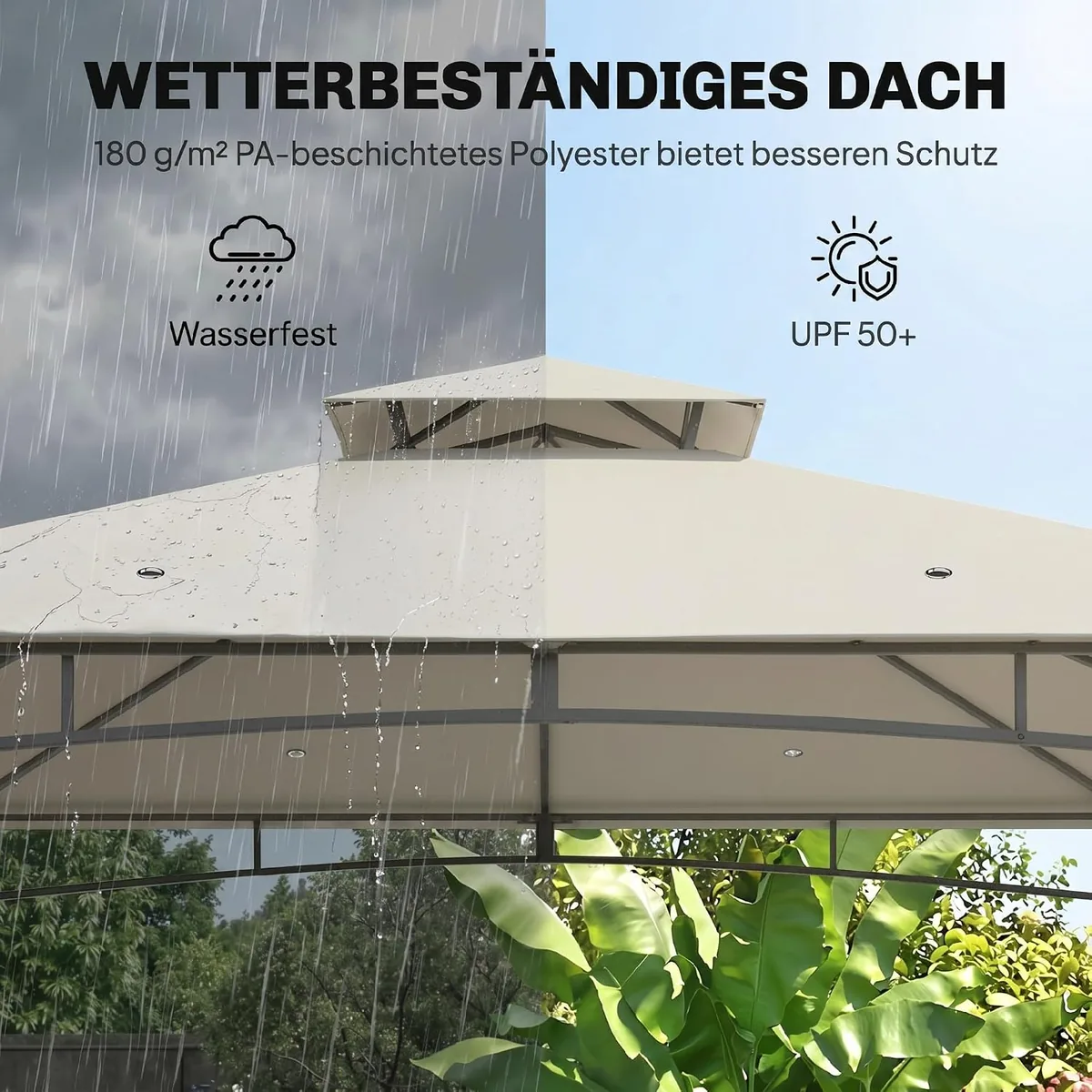 Pavillon 3x3m Stabil Wasserabweisend Winterfest… — Ansicht 3
