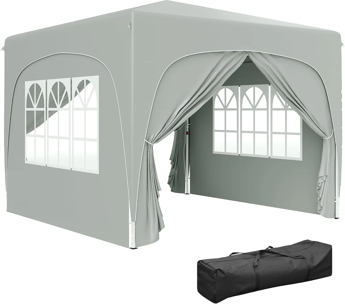 Pavillon 3x3m, wasserabweisend Stabil Winterfest Pop-up…