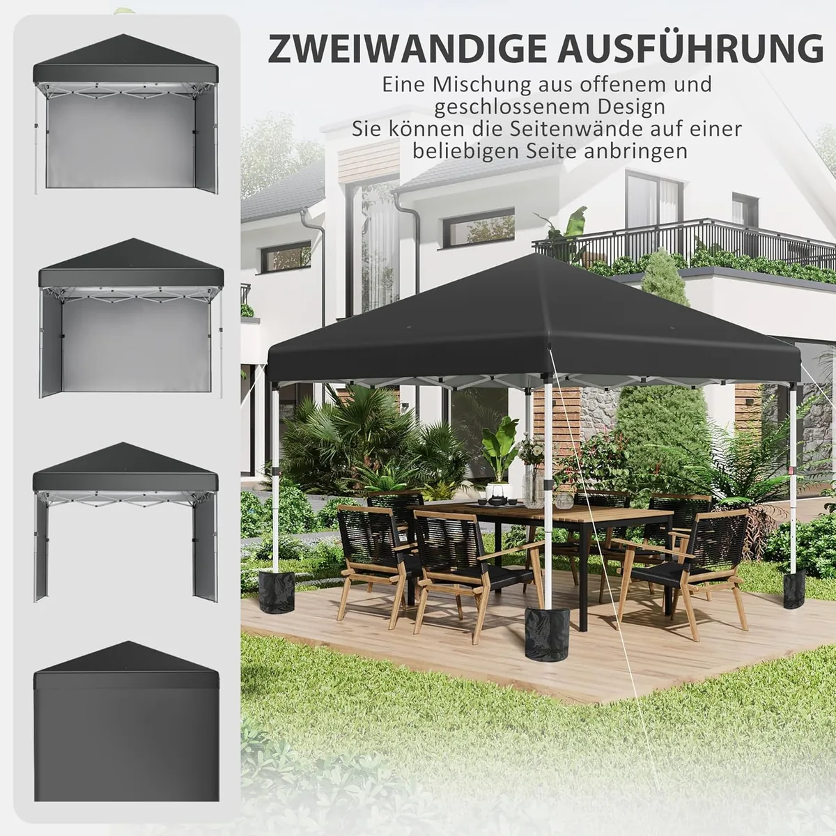 Pavillon ca.3x3m, wasserabweisend Stabil Winterfest… — Ansicht 3