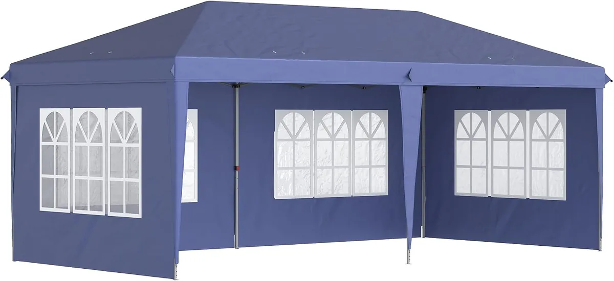 Pavillon ca. 3x6m Wasserdicht Pop-up Faltpavillon mit 4…