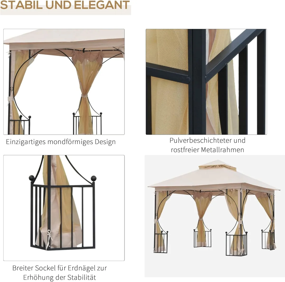 Pavillon Gartenpavillon Partyzelt Gartenzelt Festzelt… — Ansicht 4