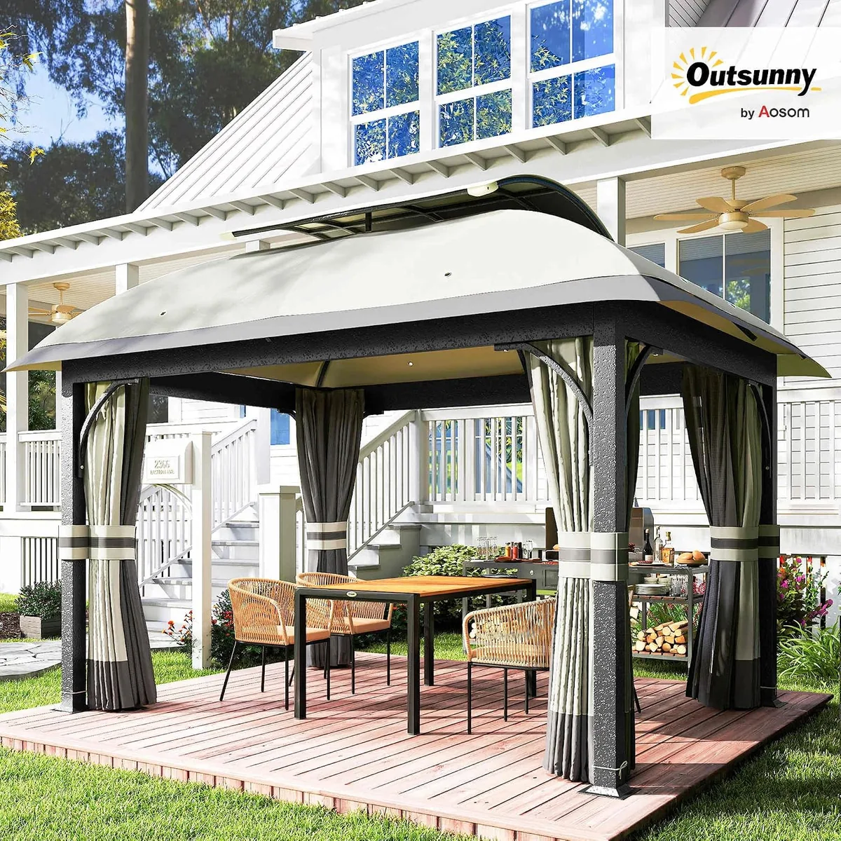 Pavillon mit Doppeldach, 4x3,3 m, wasserabweisend und… — Ansicht 2