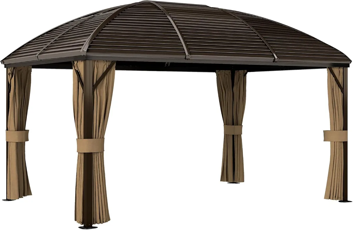 Pavillon mit Hardtop, 4x3 m Wasserdicht Stabil Winterfest…