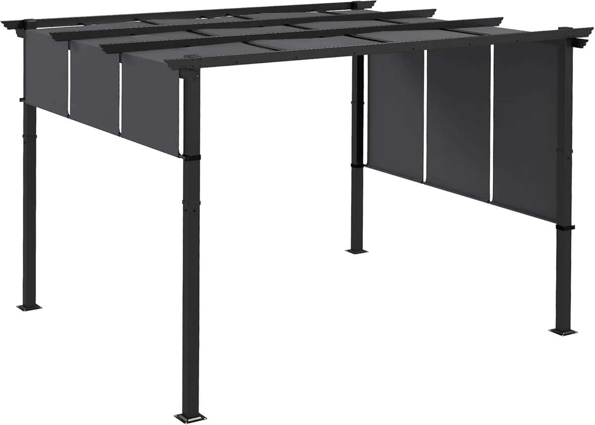 Pergola ca. 3,5x3m Garten Pavillon mit verstellbar Dach…