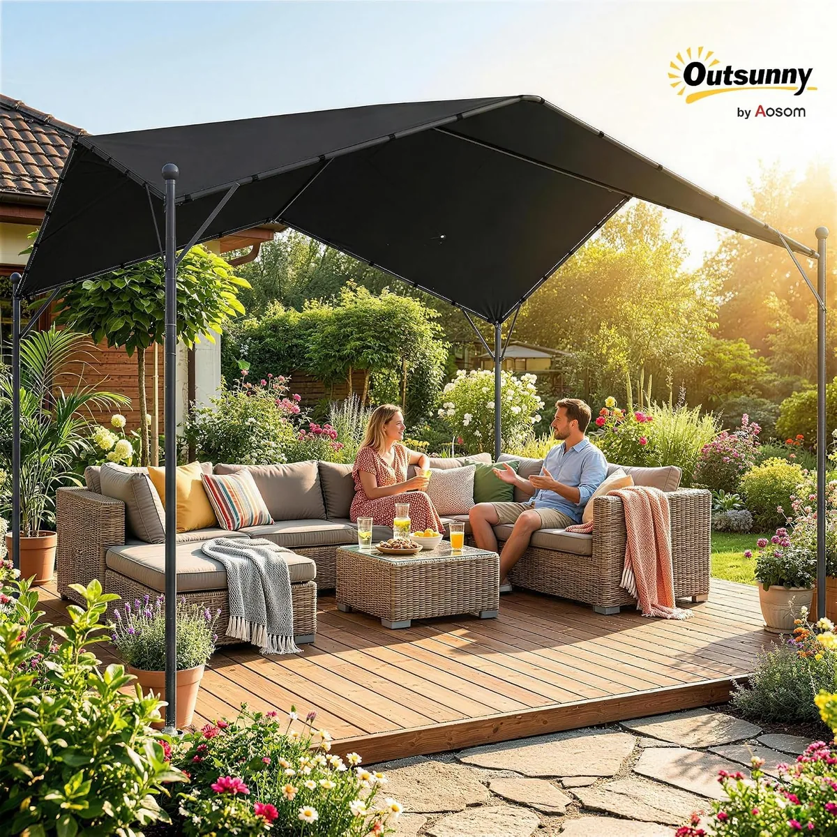 Pergola Pavillon 3x3m Wasserabweisend Stabil Winterfest… — Ansicht 2