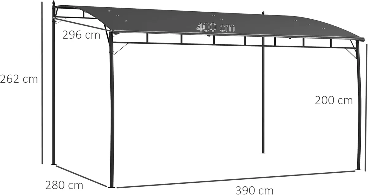 Pergola Pavillon mit 12 Entwässerungslöchern, Pergola aus… — Ansicht 4