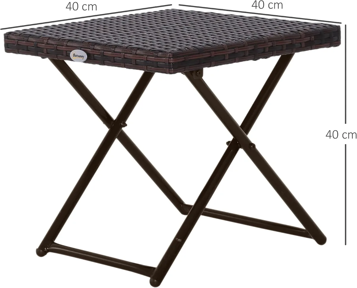 Polyrattan Beistelltisch Gartentisch klappbar Couchtisch… — Ansicht 3