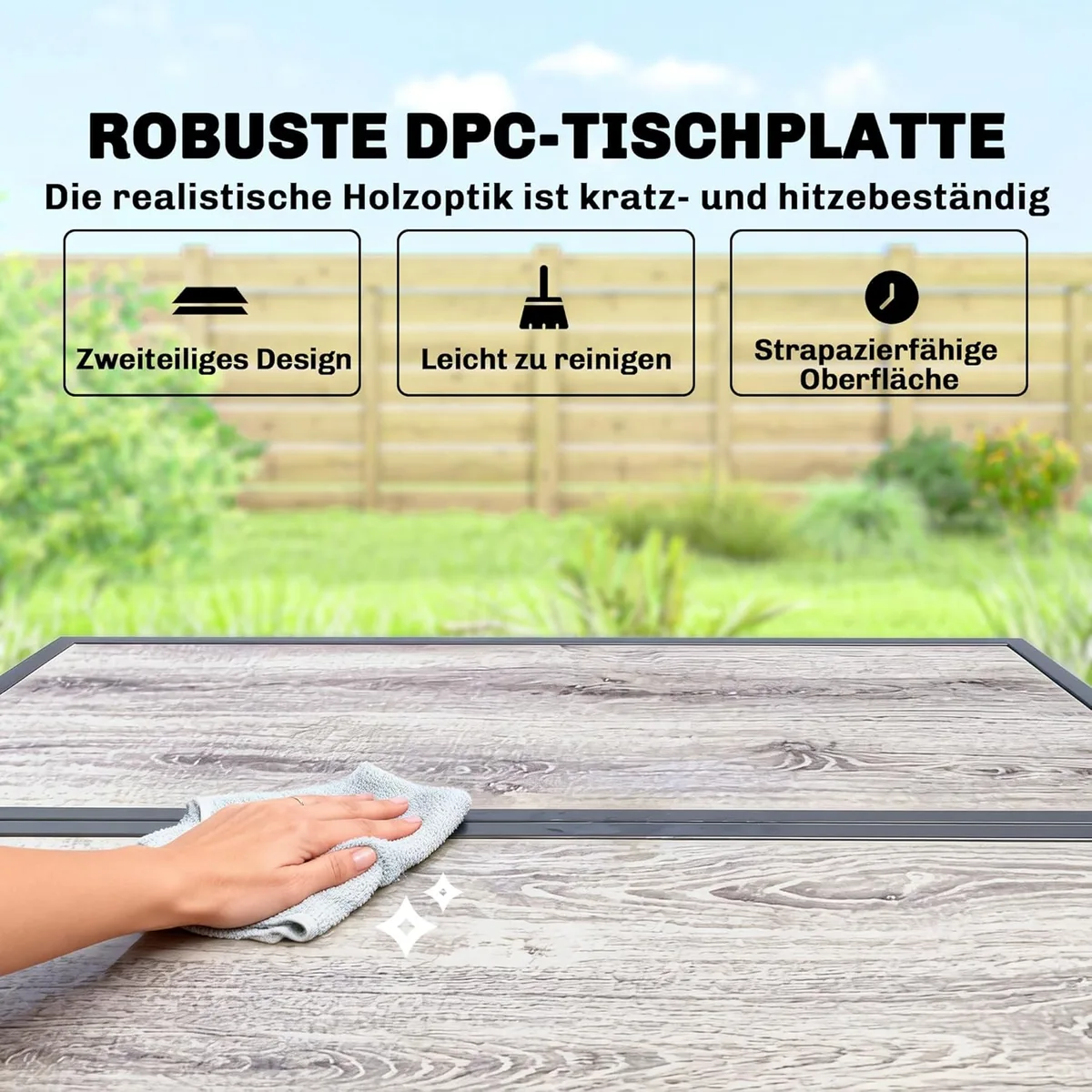 Polyrattan Gartenmöbel Set 5-teilig Platzsparend… — Ansicht 4