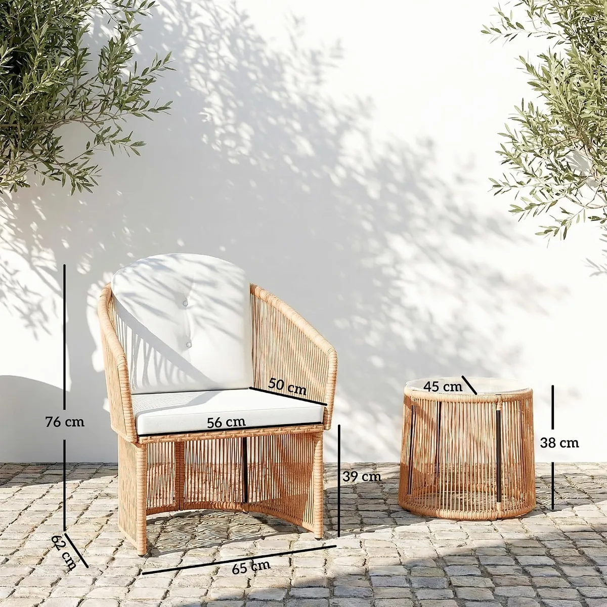 Polyrattan Gartenmöbel Set, Outdoor Lounge Balkonmöbel… — Ansicht 3