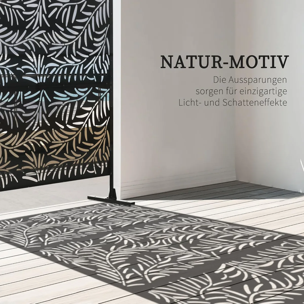 Raumteiler 3-teilig 122 x 198 cm Sichtschutz mit Ständer… — Ansicht 3