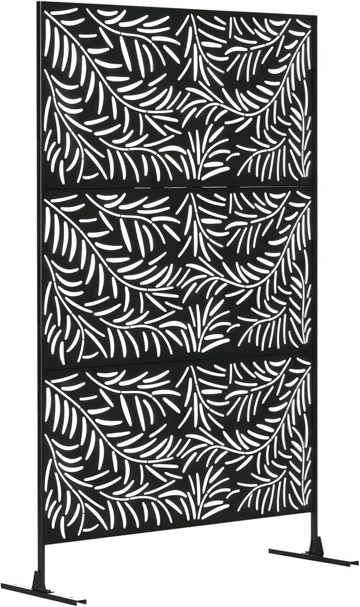 Raumteiler 3-teilig 122 x 198 cm Sichtschutz mit Ständer…