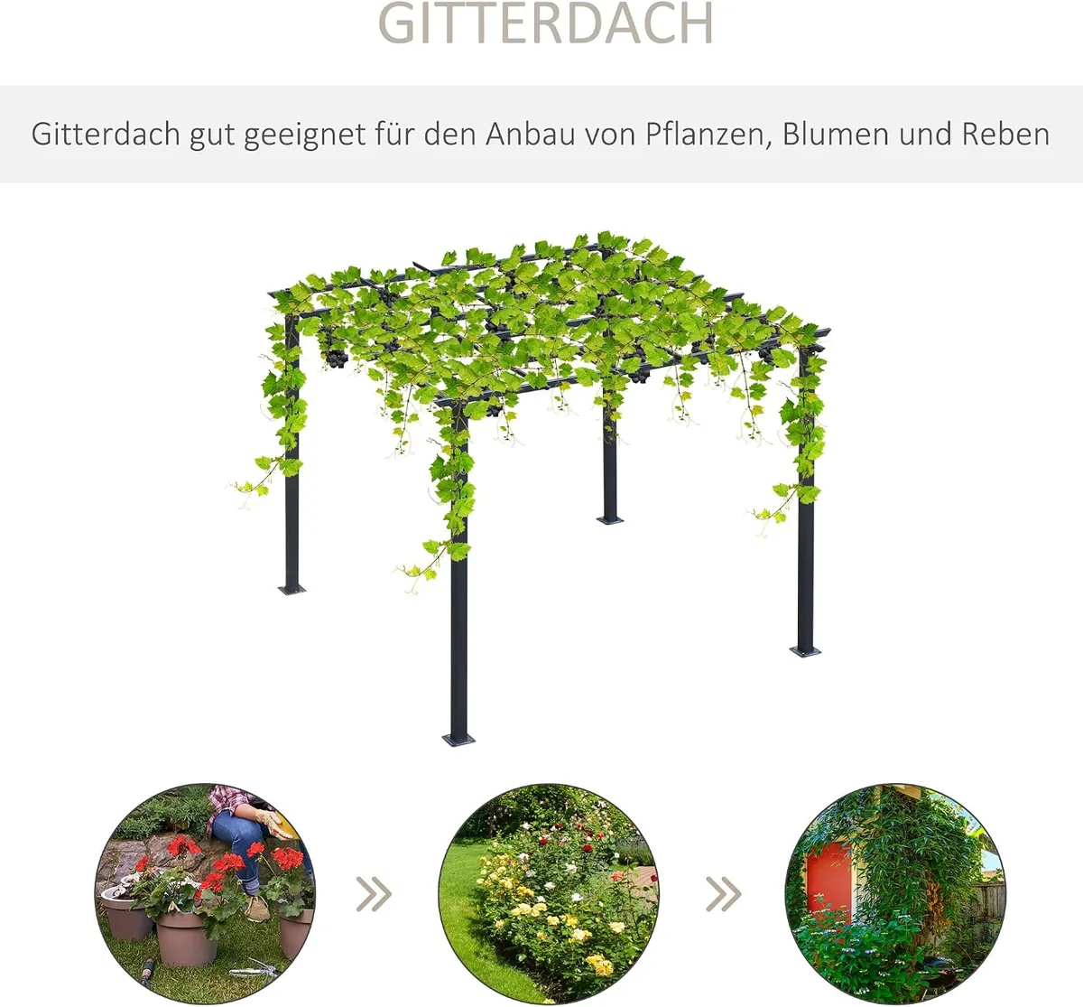 Rosenpavillon Pflanzbogen Rosenbogen Rankhilfe Garten… — Ansicht 3