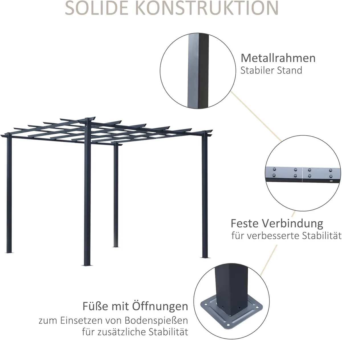 Rosenpavillon Pflanzbogen Rosenbogen Rankhilfe Garten… — Ansicht 4