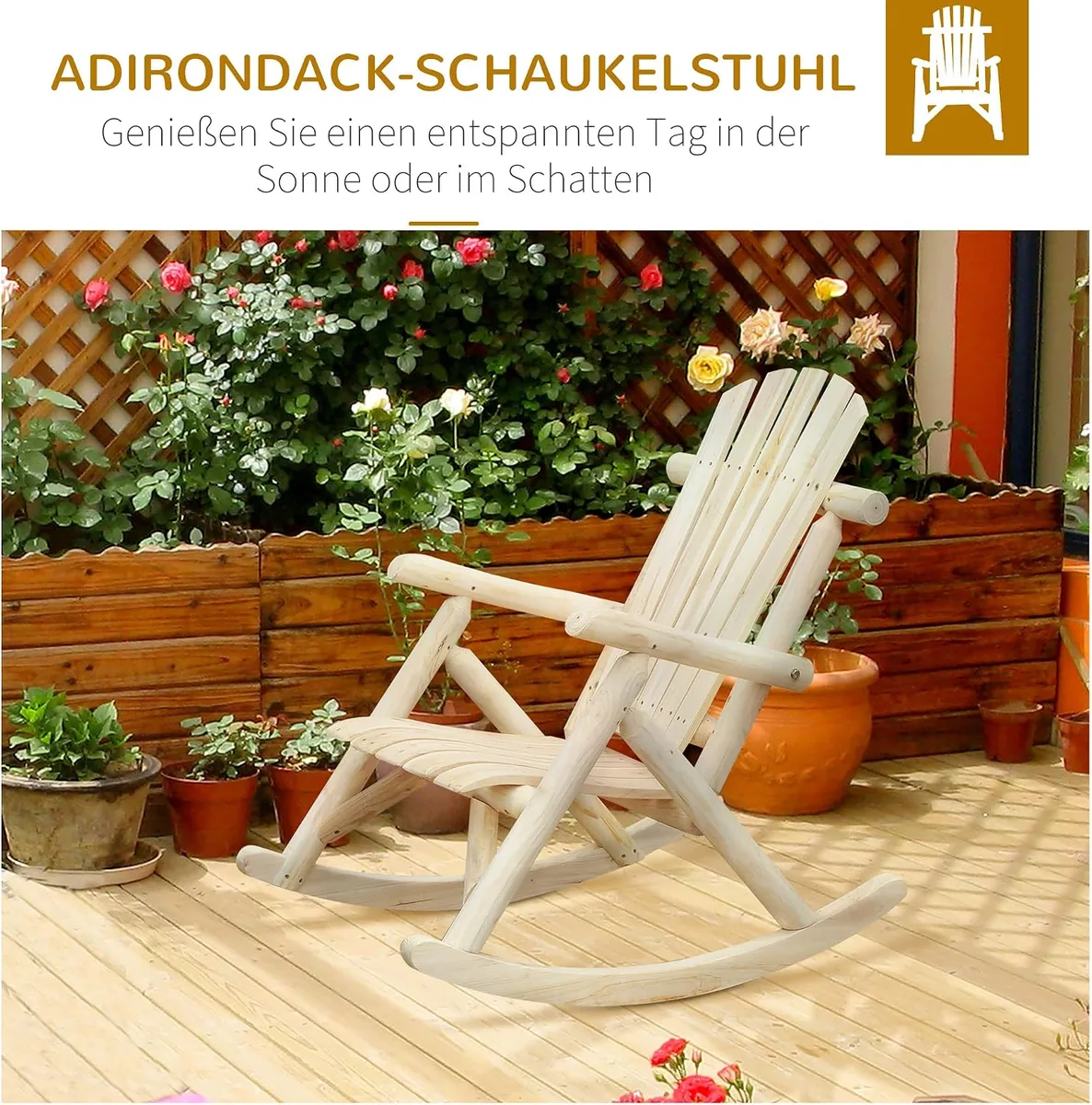 Schaukelstuhl Schwingsessel Schaukel Gartenstuhl… — Ansicht 4