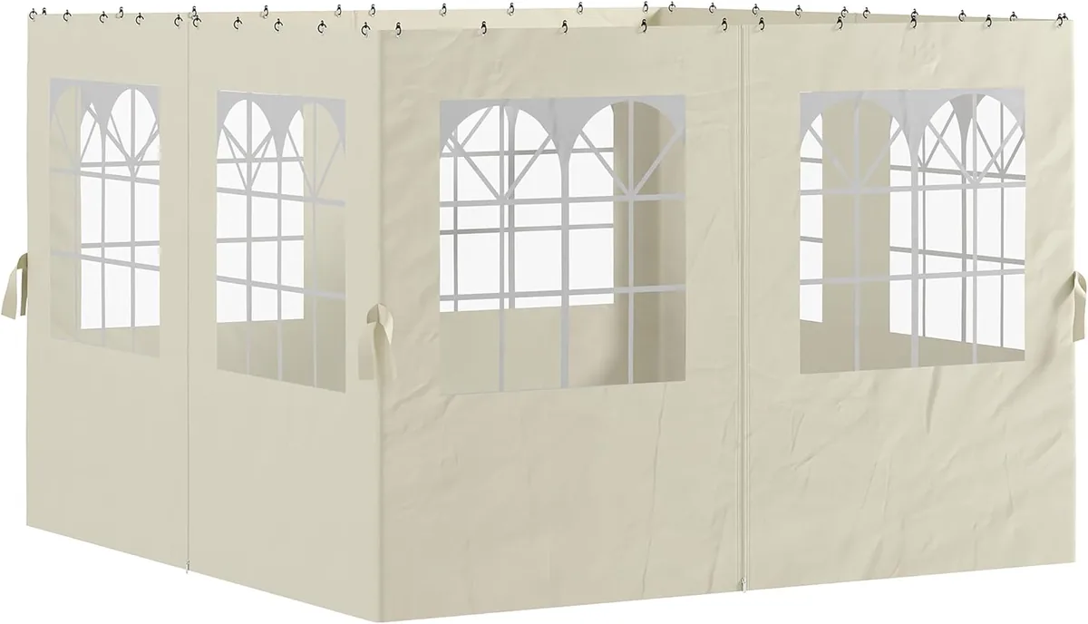 Seitenwand 4er Set für 3 x 3 m Pavillon Seitenteile mit 8…