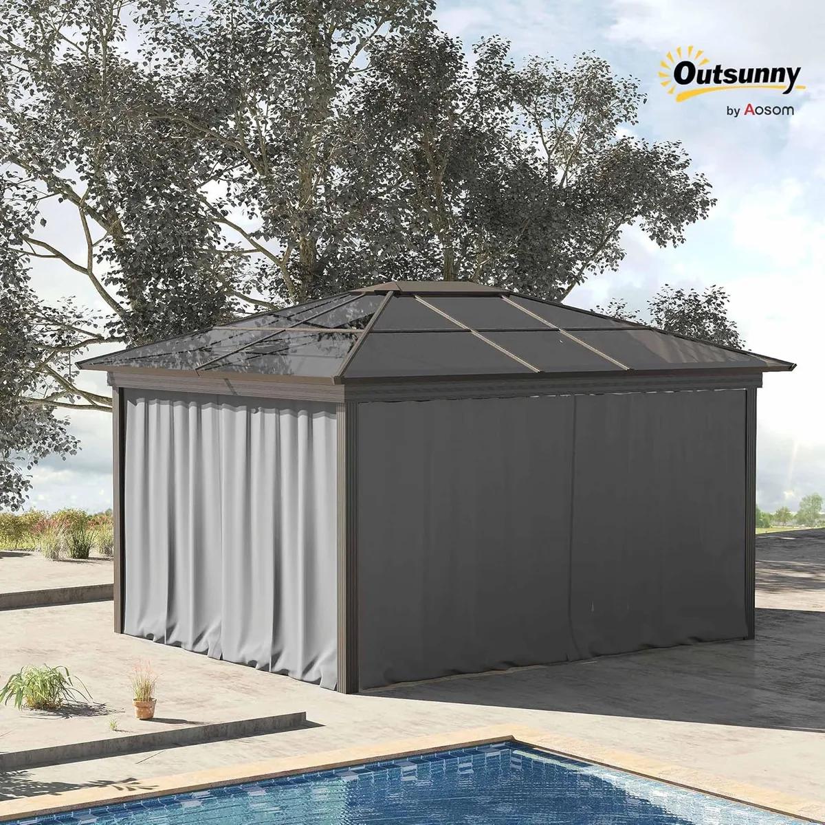 Seitenwand 4er Set für 3x3m Pavillon Seitenteile mit… — Ansicht 2