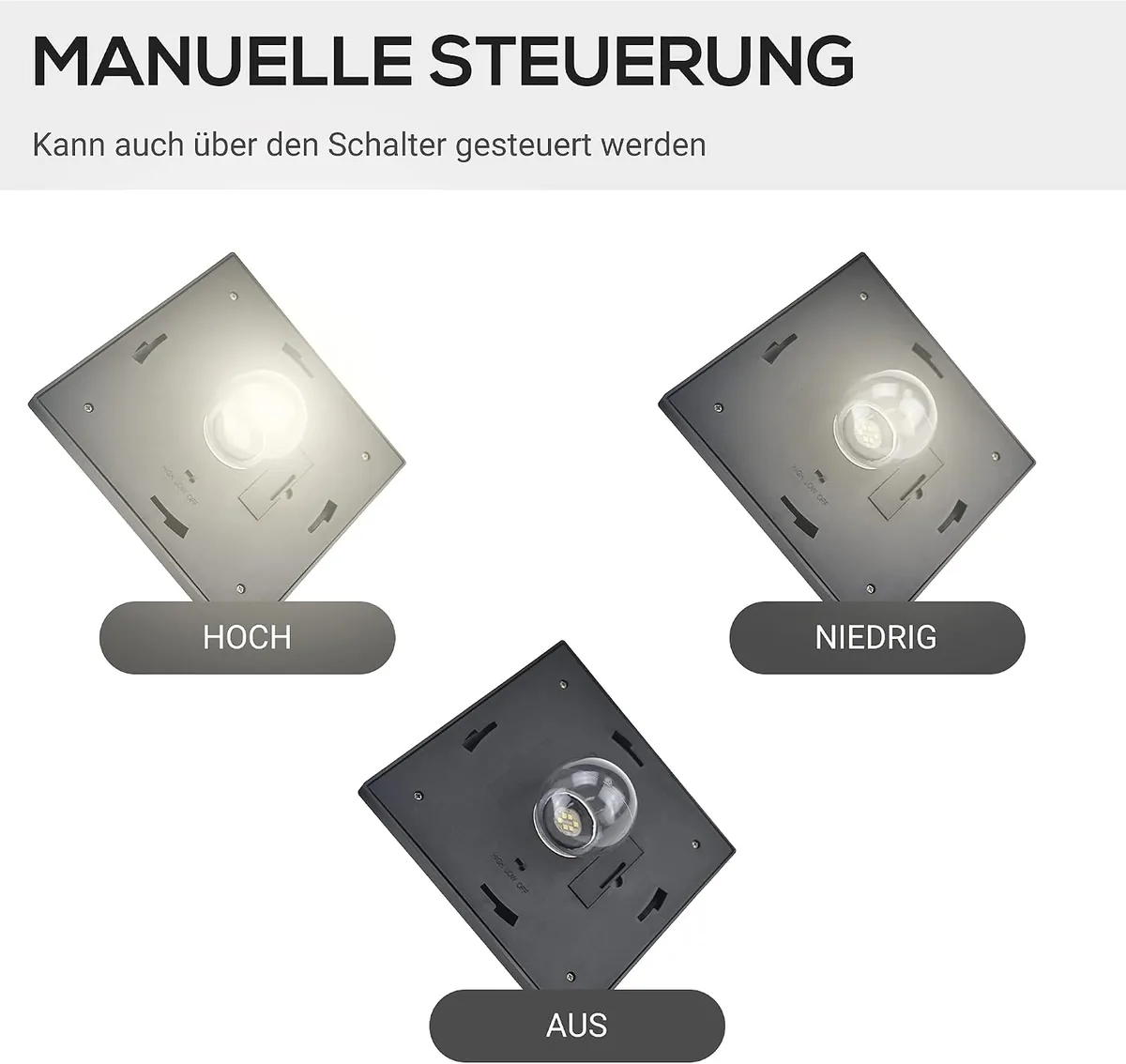 Solar Gartenlaterne mit 3 flammig Laterne Mast aus… — Ansicht 4