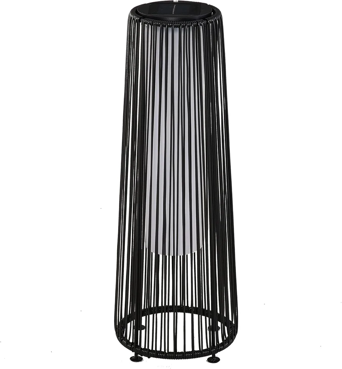 Solarlampe Rattan mit Lichtsensor, Aufladbar LED…