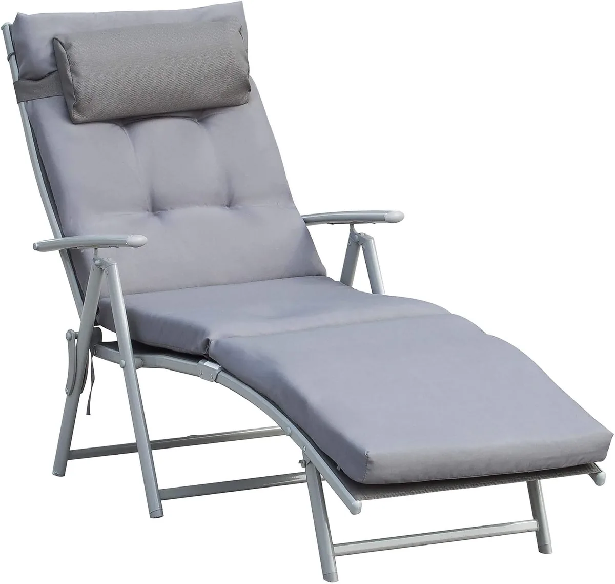 Sonnenliege klappbar Strandliege mit Kopfkissen…