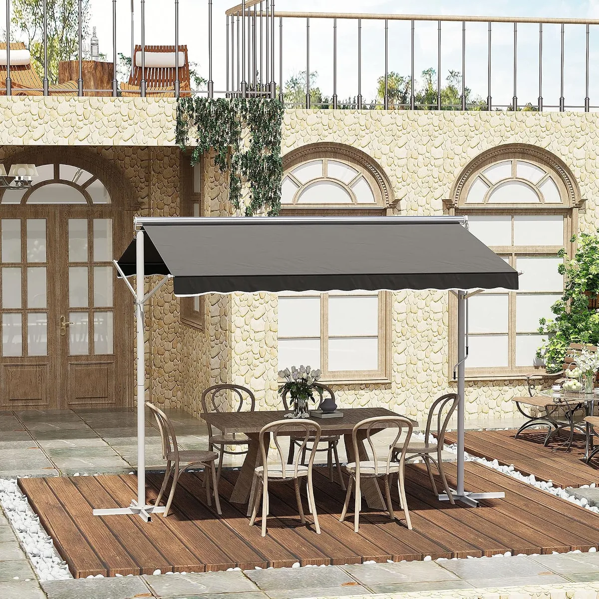 Standmarkise Gartenmarkise Markise mit Faltarm Kurbel… — Ansicht 2
